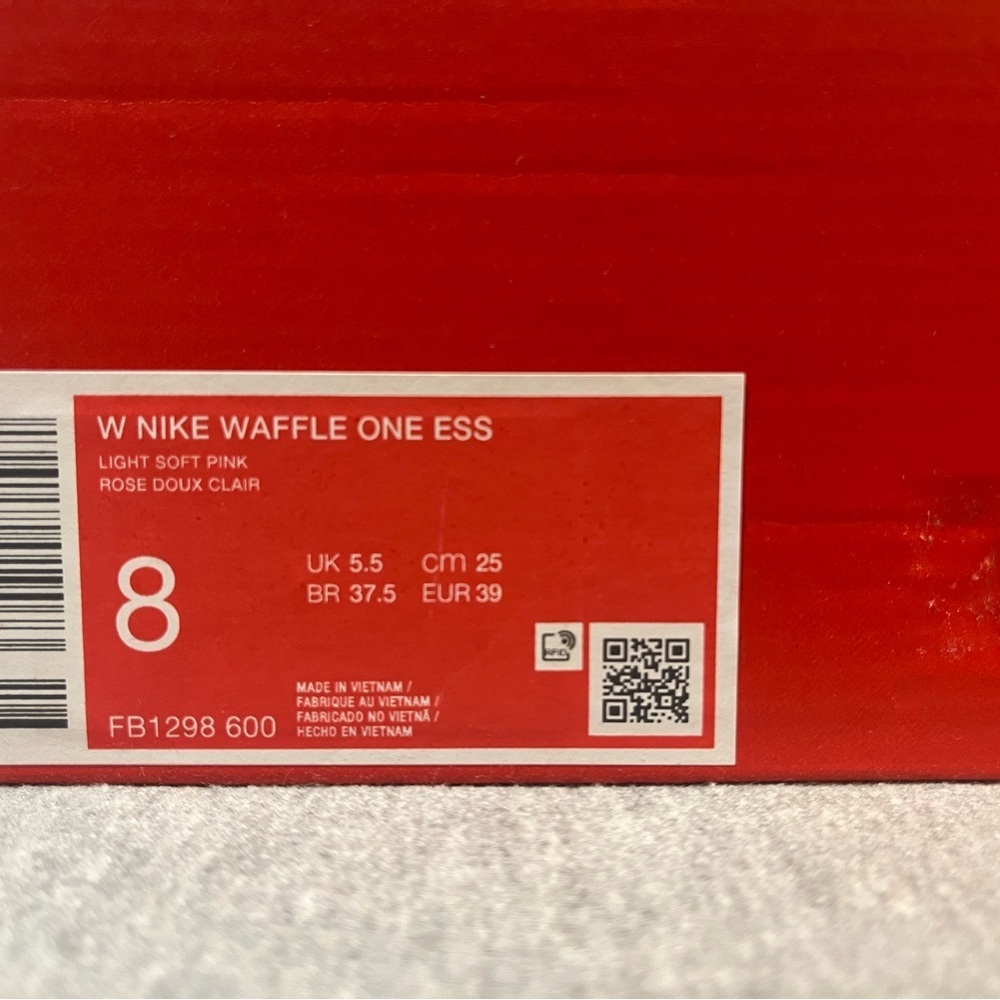 Nike Waffle One ESS Light Soft Pink Athletic Women’s Shoe Size 8 FB1298-600​​ - Picture 11 of 11